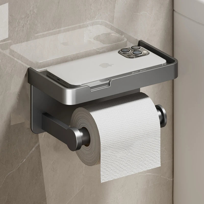 MC THE BLACK DIAMOND toilet paper holder in bathroom with sleek paper holder design for convenient toilet paper storage