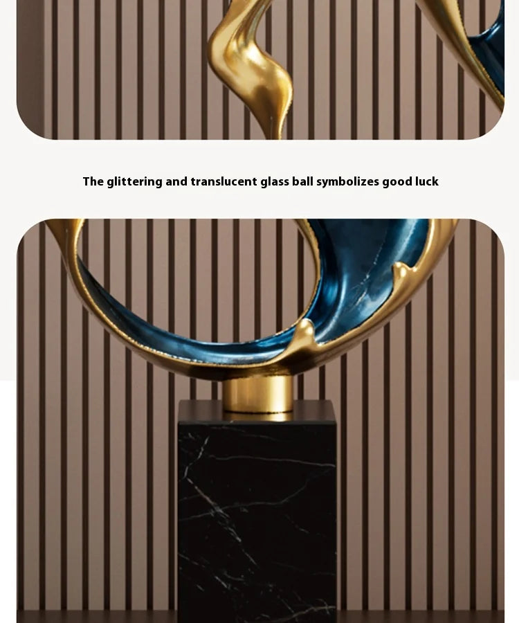 Metal figurine from MC THE BLACK DIAMOND, high-end atmospheric home decor accessory, detailed decorative figurine.