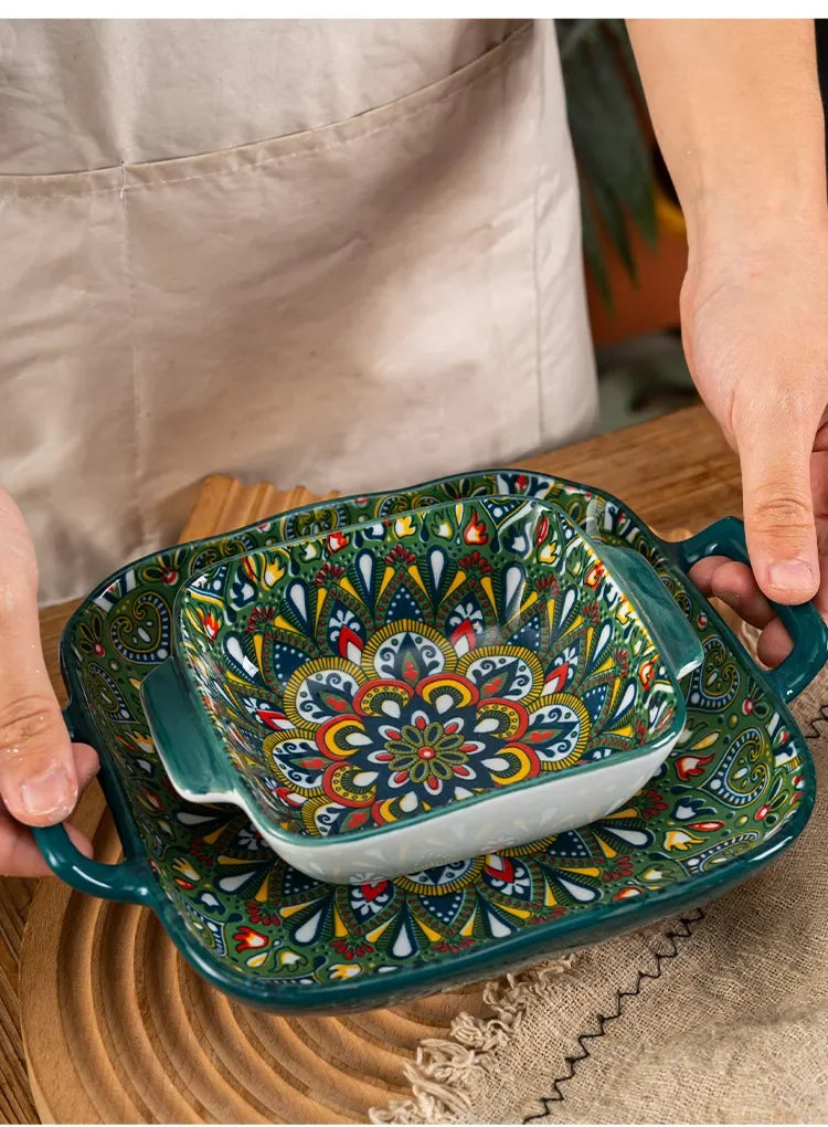 Bohemia Ceramic Rice Bowl Serving Plate by 𝕄𝕔 𝕋𝕙𝕖 𝔹𝕝𝕒𝕔𝕜 𝔻𝕚𝕒𝕞𝕠�