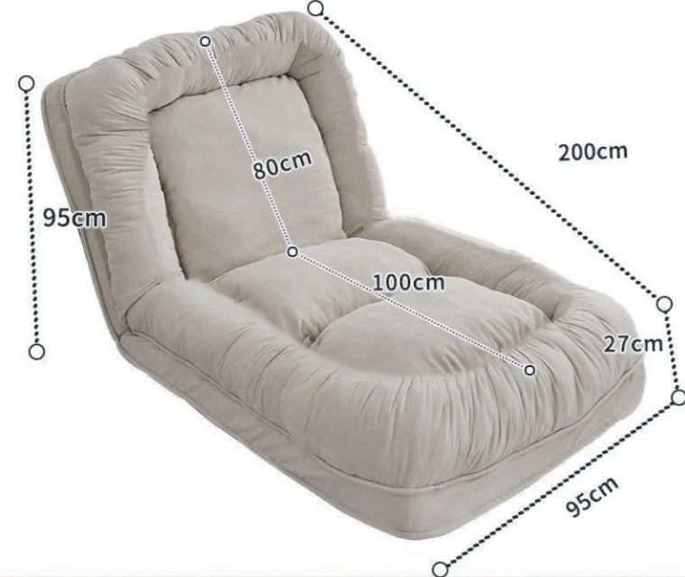 MC THE BLACK DIAMOND single pullout bed sofa bed with balcony, soft fabric, ideal for bedrooms, shown in a cozy living space.
