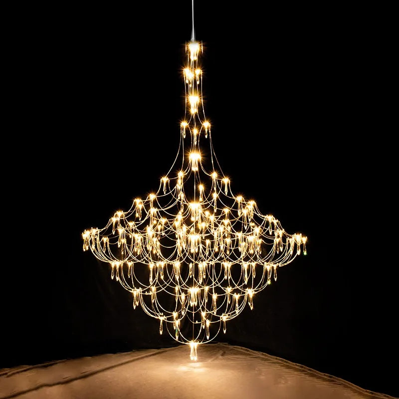 Deluxe Crystal Deluxe Star Lamp chandelier by MC THE BLACK DIAMOND featuring sparkling crystal star design and elegant lighting fixture.
