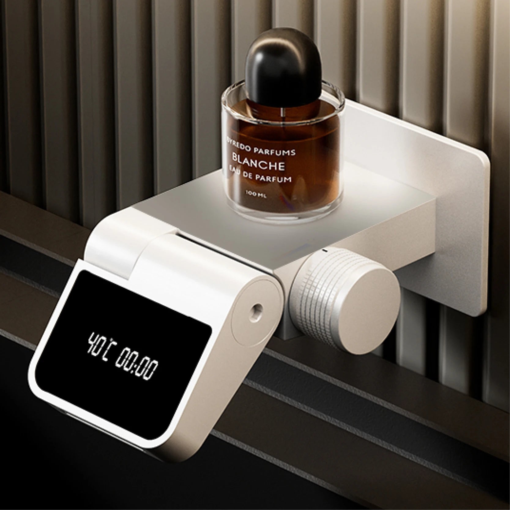 Luxury brass wall-mounted bathroom sink faucet with LED digital display, hot and cold dual control, from 𝕄𝕔 𝕋𝕙𝕖 𝔹𝕝𝕒𝕔𝕜 𝔻𝕚�