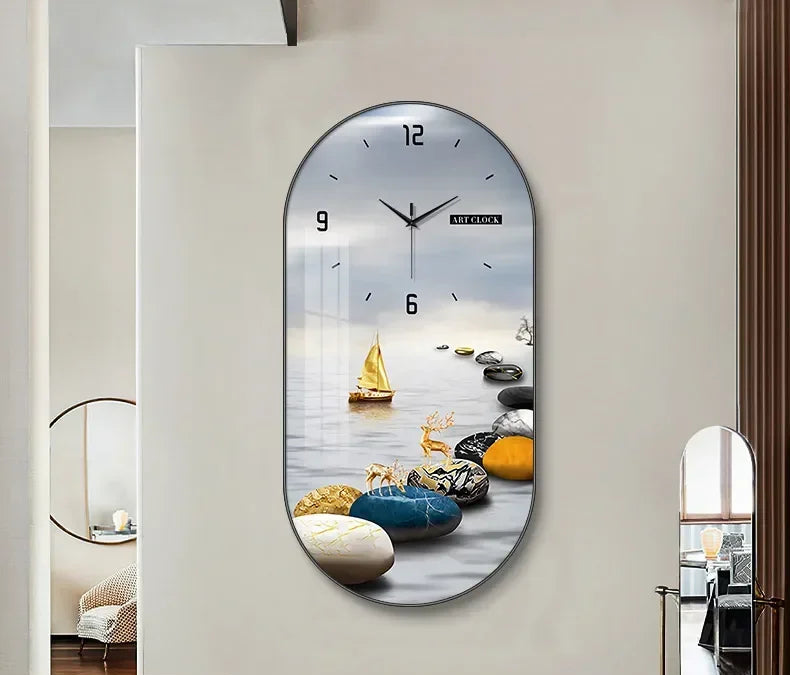Luxury MC THE BLACK DIAMOND wall clock for living room, stylish home decor with a modern, decorative design.