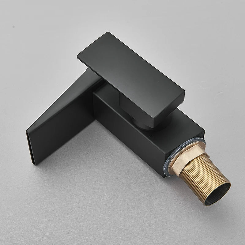 MC THE BLACK DIAMOND LED washbasin waterfall tap, bathroom deck mixer faucet with modern design and water flow features