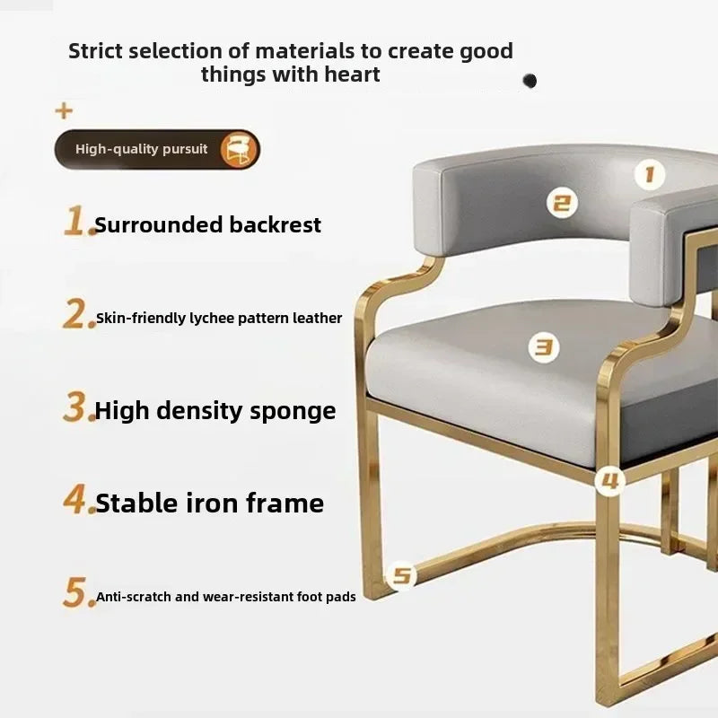 Simple style MC THE BLACK DIAMOND dining chair with wooden legs and cushioned seat, ideal for modern home decor.