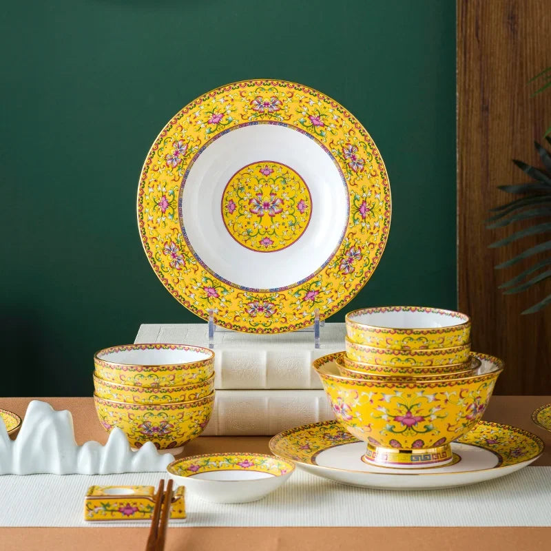 Elegant MC THE BLACK DIAMOND Fine Luxury Dinnerware Sets with intricate patterns and high-quality ceramic finish.