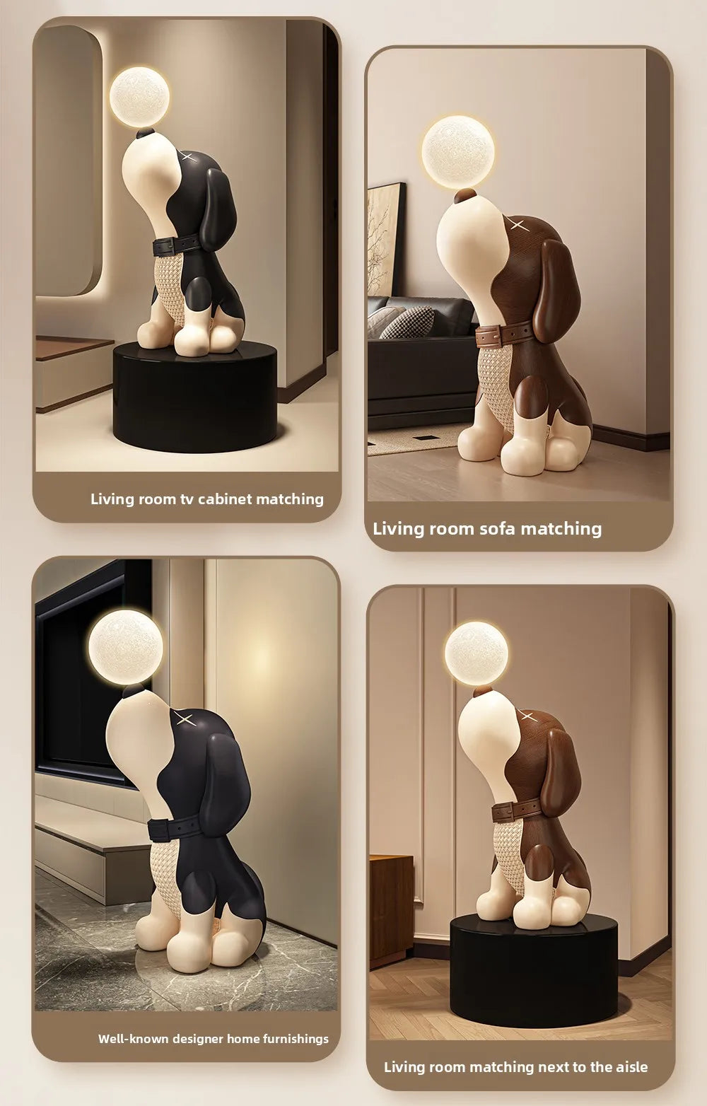 Large luminous Beagle dog sculpture by 𝕄𝕮 𝕋𝕙𝕖 𝔹𝕝𝕒𝕔𝕜 𝔻𝕚𝕒𝕞𝕠𝕟�