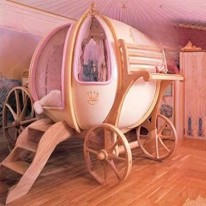MC Princess simple toddler bed by MC The Black Diamond with white finish and playful design for young children.