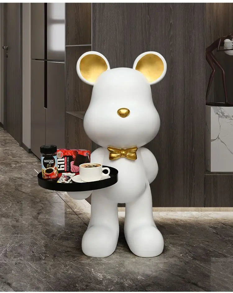 Decorative welcome reception storage tray with animal figurine by MC THE BLACK DIAMOND, perfect for elegant home or office decor.