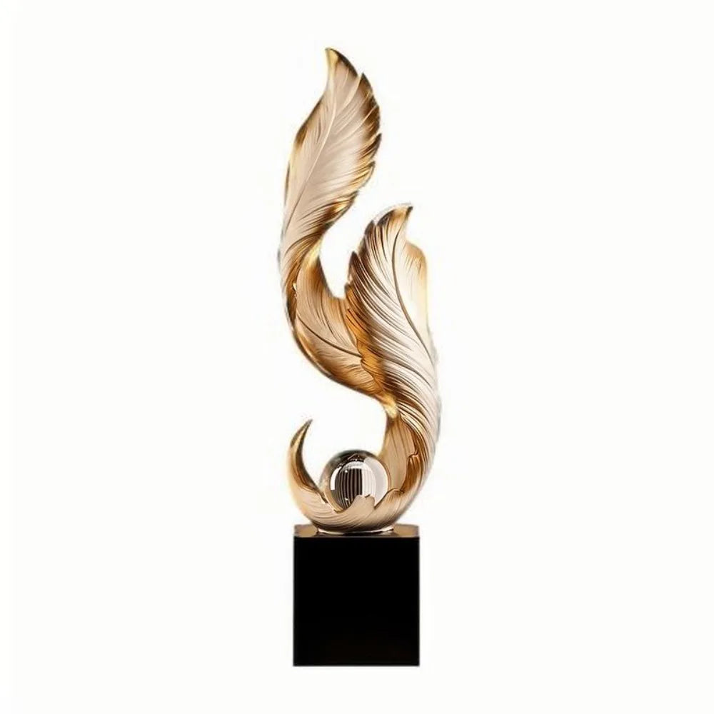 Modern creative sculpture by MC THE BLACK DIAMOND for home decor, featuring a sleek artistic design suitable for contemporary interior spaces.