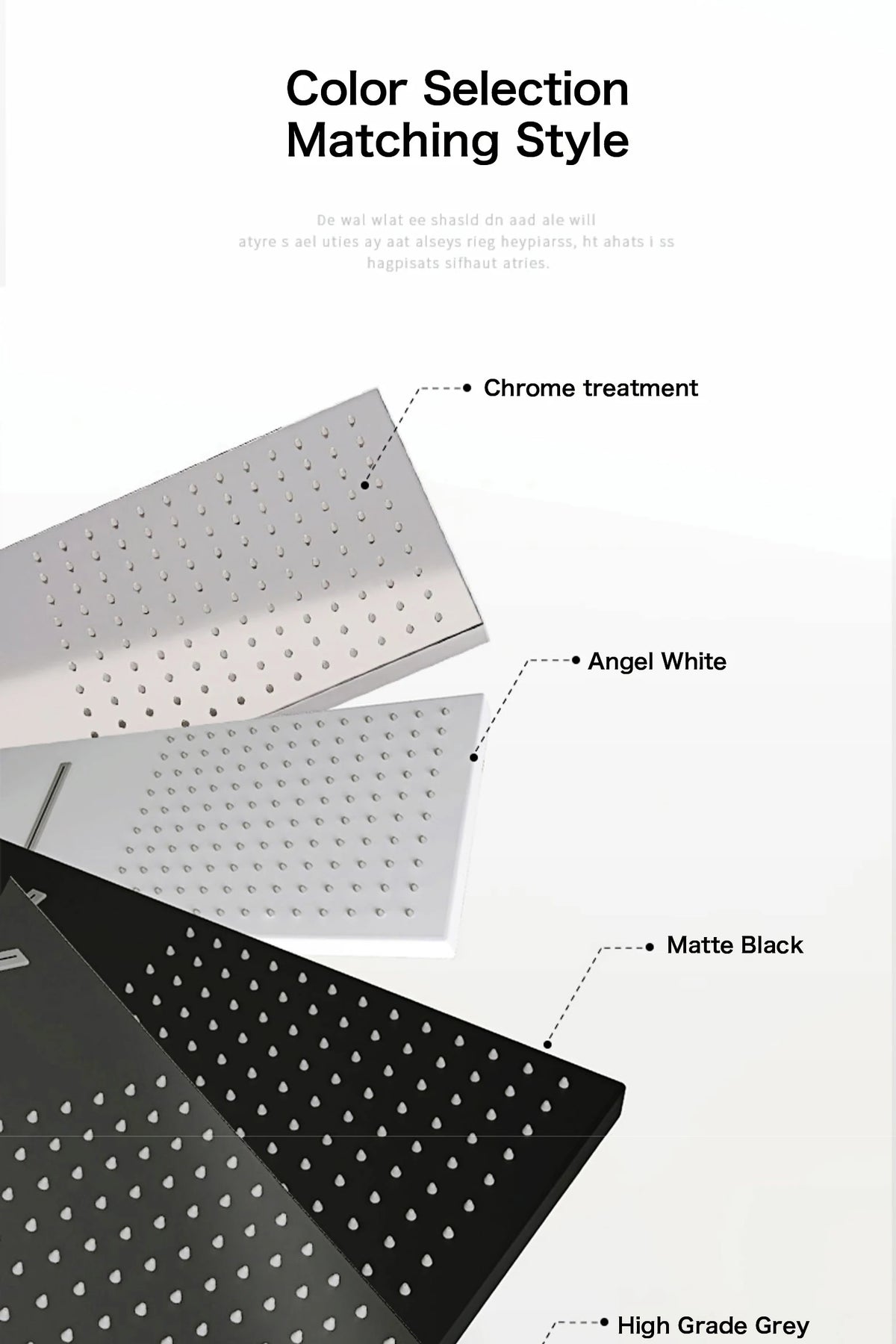 LED digital display for MC THE BLACK DIAMOND shower system showing dual hot and cold water control in a bathroom setting.