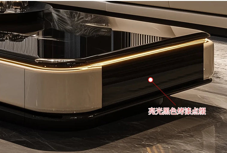 Modern minimalist black glass table with slate microcrystalline stone surface, 1.5 meters extended, by 𝕄𝕔 𝕋𝕙𝕖 𝔹𝕝𝕒𝕔𝕜 𝔻�