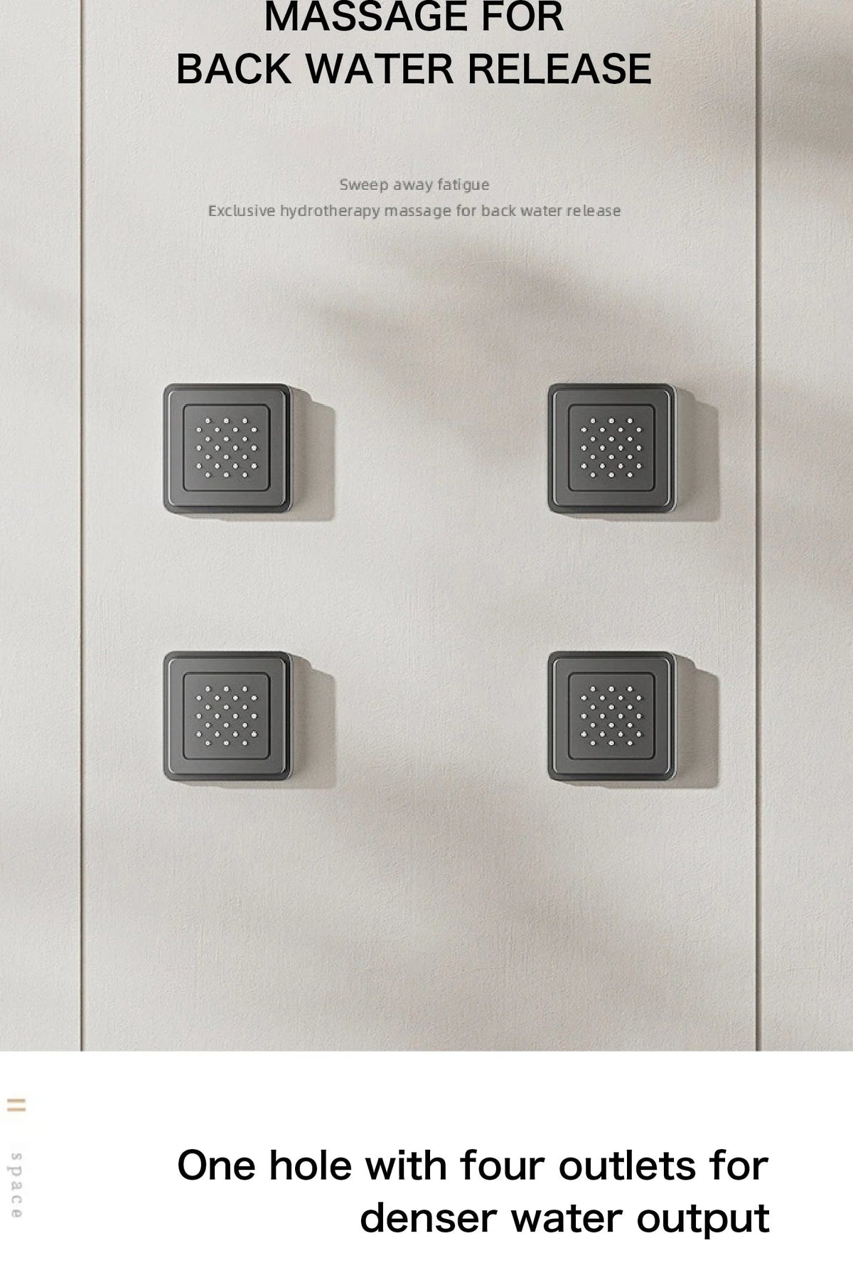 MC THE BLACK DIAMOND LED digital shower system with dual hot and cold control, modern bathroom faucet with digital display