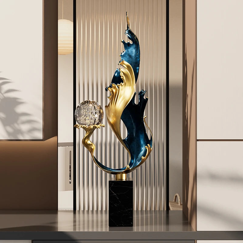 Metal figurine from MC THE BLACK DIAMOND, high-end atmosphere home decor accessory, detailed decorative figurine for interior design.
