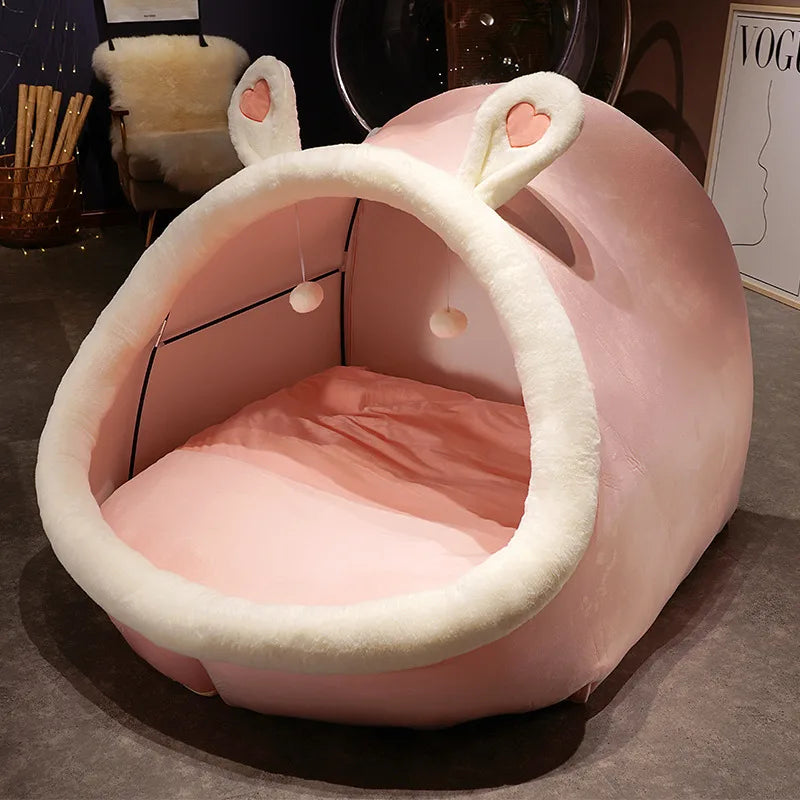 Cute oversized plush tent in cozy house design by MC THE BLACK DIAMOND, perfect for home decor and relaxation.