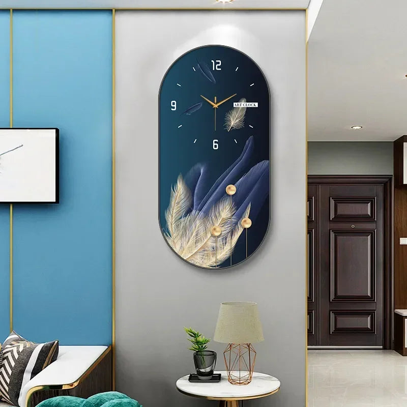 Luxury MC THE BLACK DIAMOND wall clock for living room, stylish home decor with a modern design and decorative appeal.