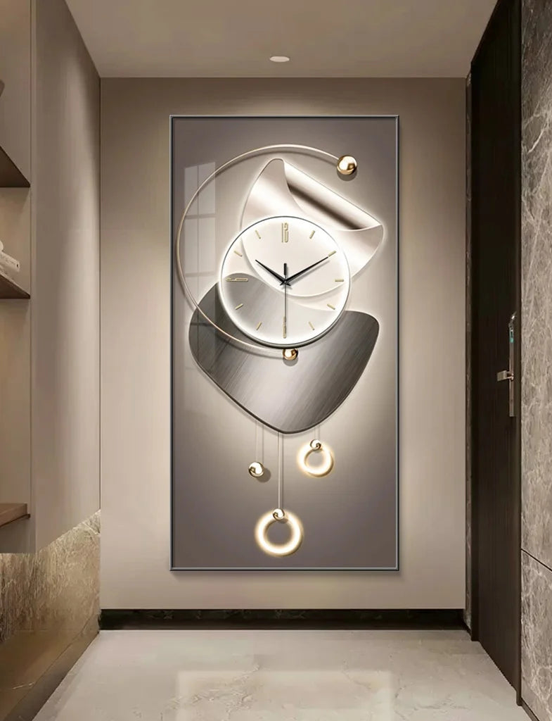 Modern design MC THE BLACK DIAMOND wall clock with sleek black finish, suitable for living room or corridor decor.