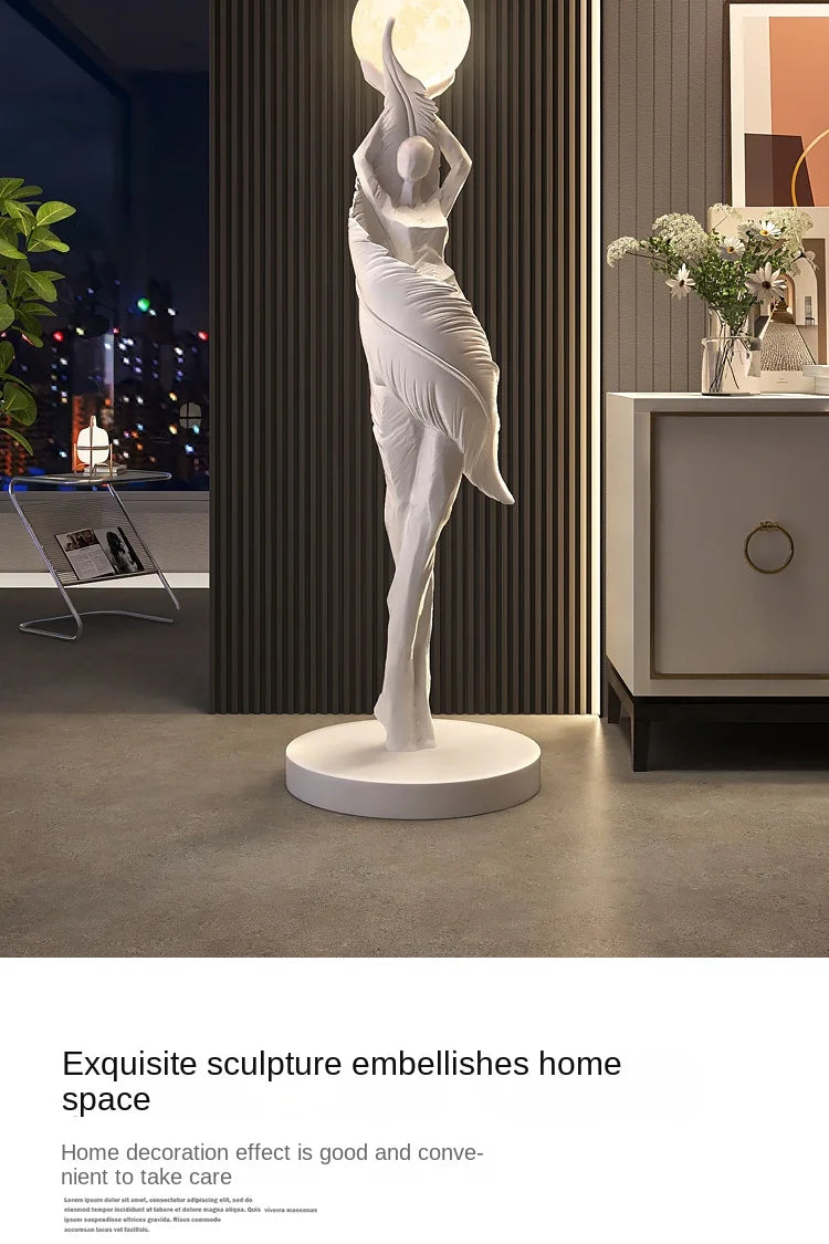 Modern HomeDecor abstract feather girl sculpture by 𝕄𝕔 𝕋𝕙𝕖 𝔹𝕝𝕒𝕔𝕜 𝔻𝕚𝕒𝕞𝕠𝕟