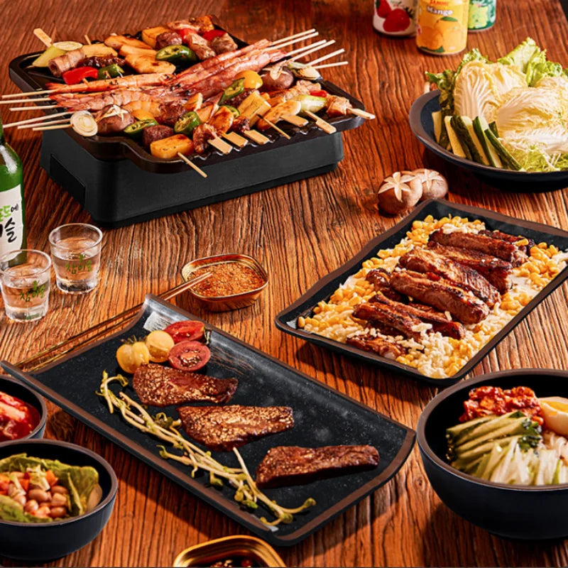 Melamine dinner plate set with sushi plates, dessert bowls, and fruit bowls from 𝕄𝕔 𝕋𝕙𝕖 𝔹𝕝𝕒𝕔𝕜 𝔻𝕚𝕒�