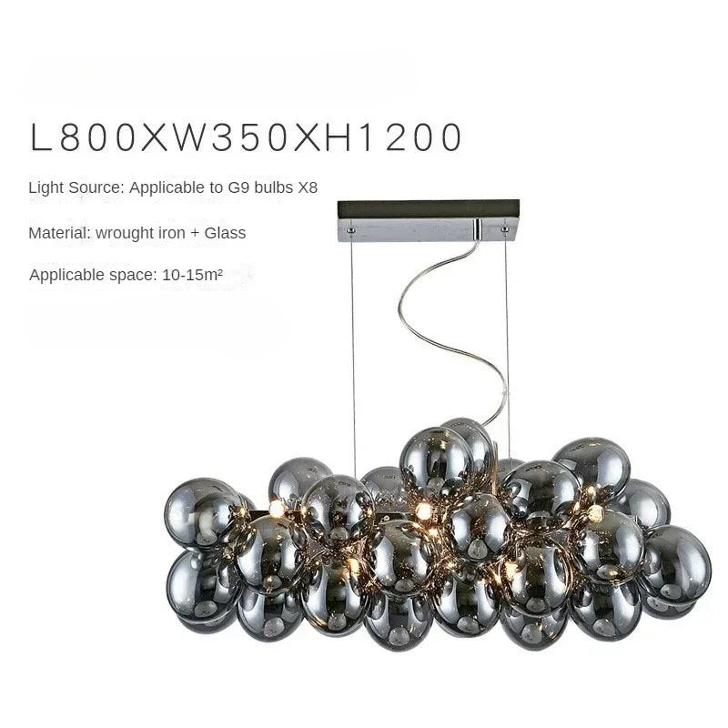 Modern Grape Glass Chandelier by 𝕄𝕔 𝕋𝕙𝕖 𝔹𝕝𝕒𝕔𝕜 𝔻𝕚𝕒𝕞𝕠𝕟�