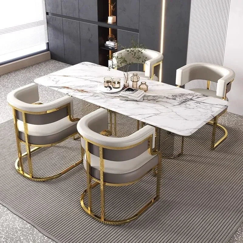 Simple style dining chair from MC THE BLACK DIAMOND, featuring sleek home decor design with wooden legs and cushioned seat.