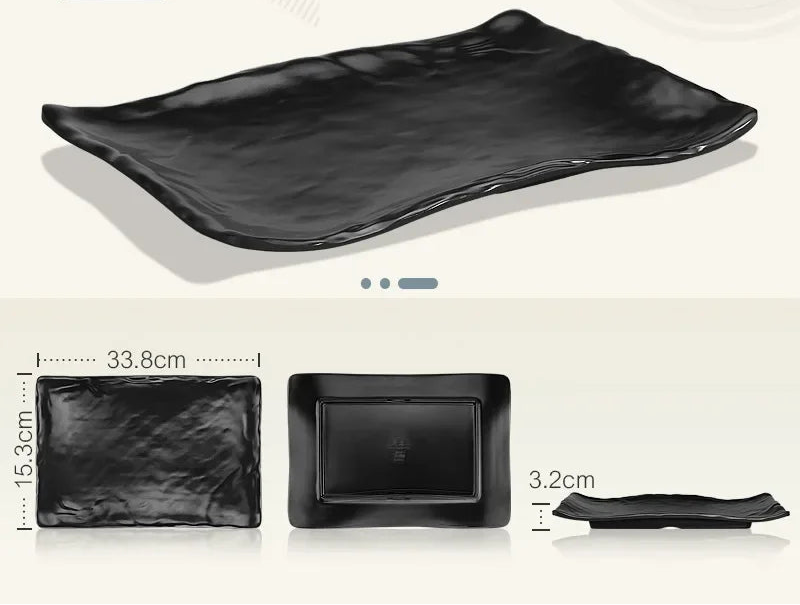 MC The Black Diamond dinnerware set featuring plates, bowls, and utensils for household kitchen and main dishes.