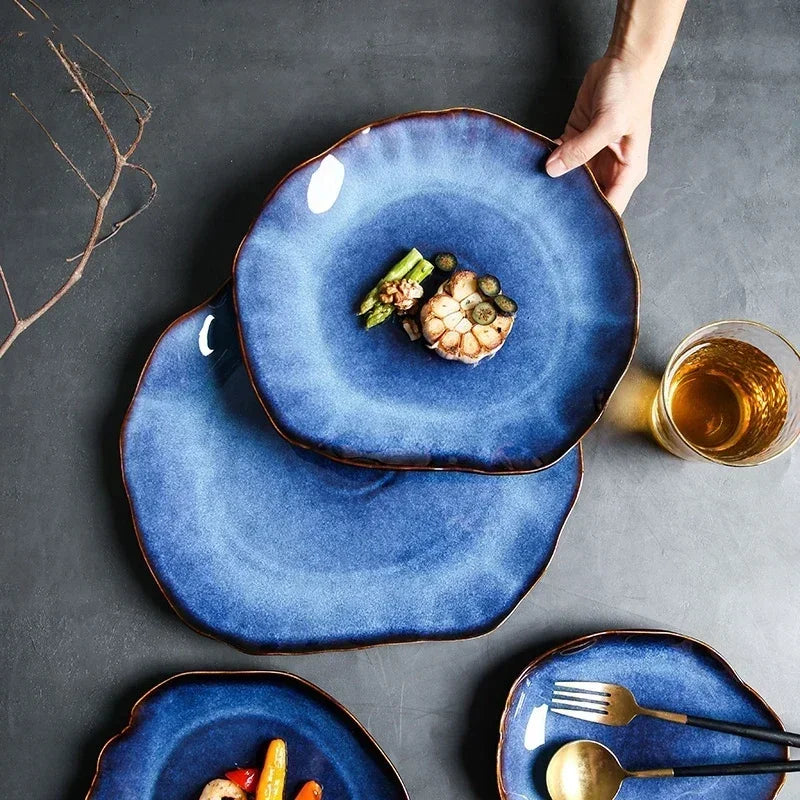 Elegant MC THE BLACK DIAMOND luxury dinnerware set with white plates and bowls, showcasing high-quality ceramic craftsmanship.