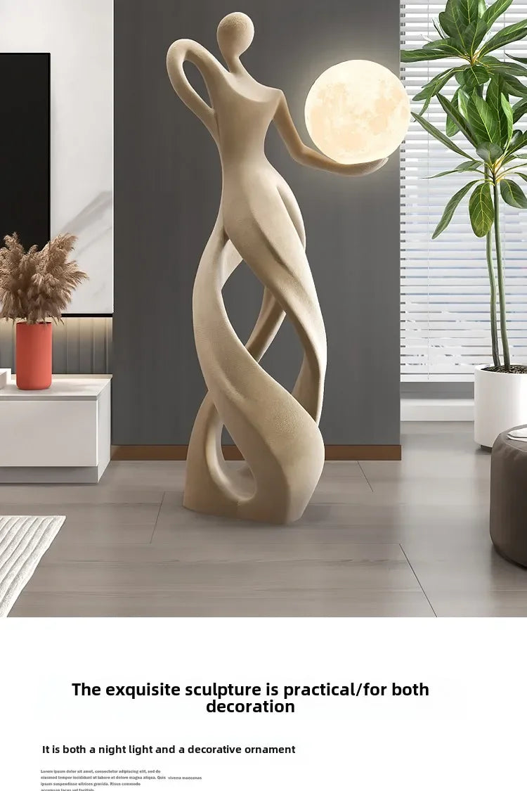 Modern flocking art statue sculpture by MC THE BLACK DIAMOND featuring creative home decor design.