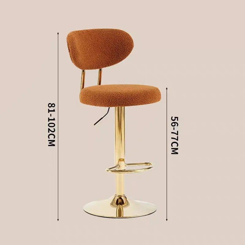 Adjustable black bar stool from MC THE BLACK DIAMOND featuring a Nordic-style chair with a high footrest and modern design.
