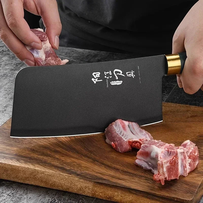Portable MC THE BLACK DIAMOND kitchen meat cutting knife set, wear-resistant and ideal for precise meat slicing.