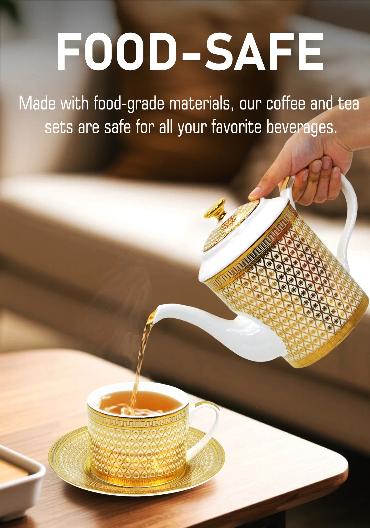 Elegant MC THE BLACK DIAMOND Royal porcelain dinnerware set with plates and bowls arranged on a table.