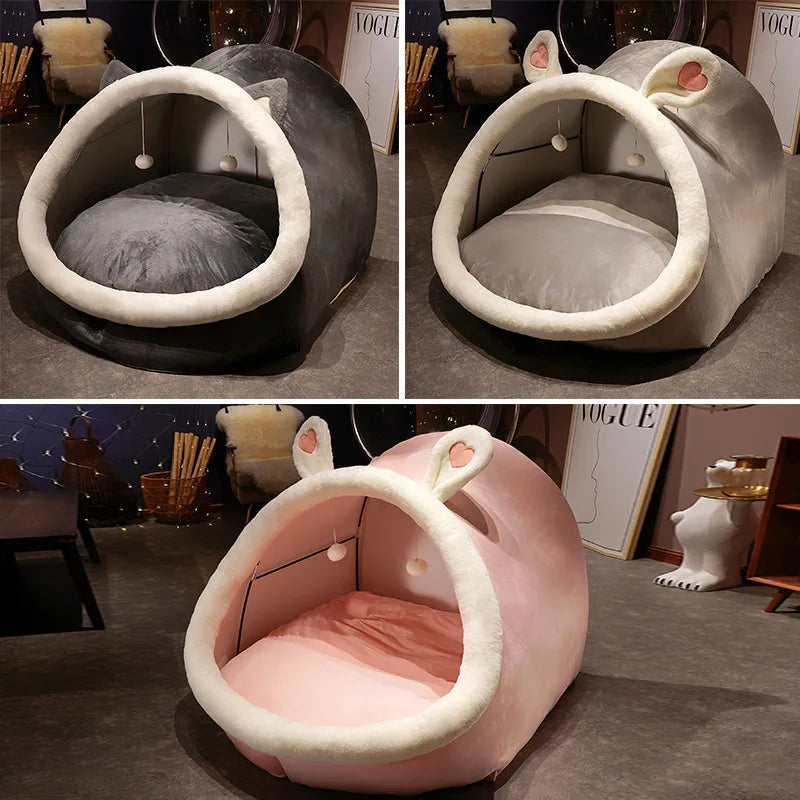 Cute oversized MC THE BLACK DIAMOND plush tent cozy house for adults and children, ideal as playful home decor.
