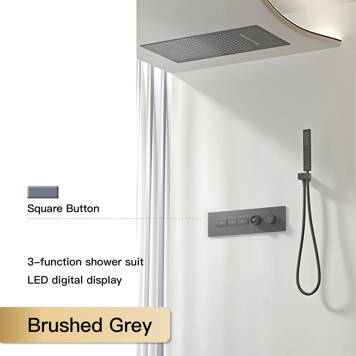 Black brass luxury shower system wall-mounted for bath, featuring modern design and sleek finish by 𝕄𝕔 𝕋𝕙𝕖 𝔹𝕝𝕒𝕔𝕜 𝔻𝕚𝕒