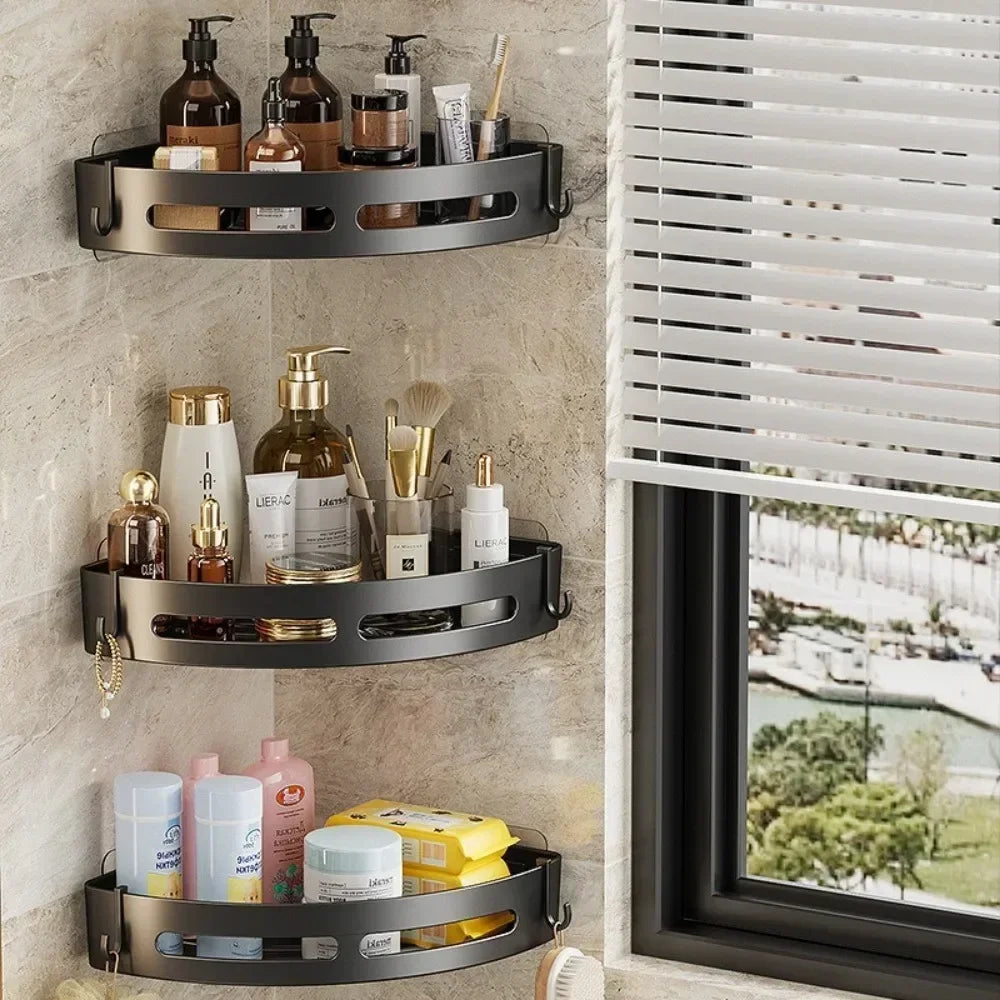 MC Diamond No-Drill Shower Caddy bath organizer with multiple compartments, made by MC The Black Diamonds for bathroom storage.