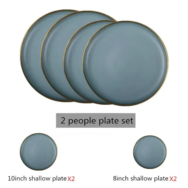 Matte ceramic dinner plates, cereal bowls, dessert plates, and steak plates from 𝕄𝕮 𝕋𝕙𝕖 𝔹𝕝𝕒𝕔𝕜 𝔻𝕚𝕒�