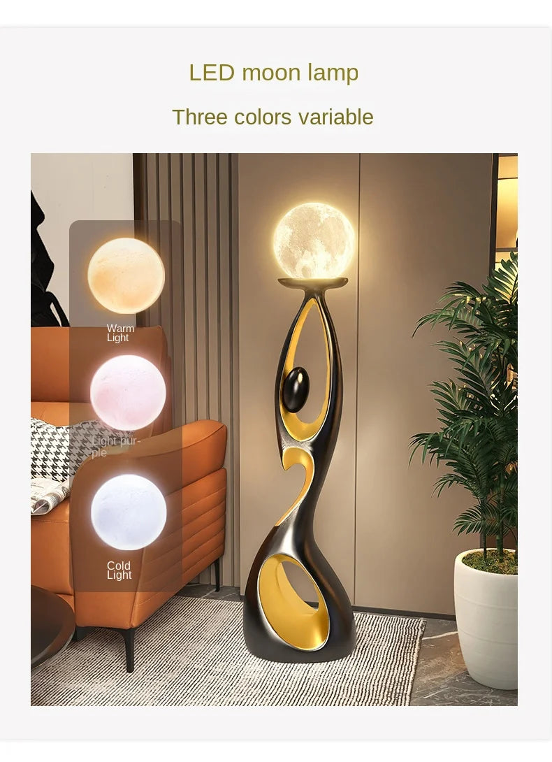 Abstract resin sculpture on a modern floor decorative piece in a living room, part of 𝕄𝕔 𝕋𝕙𝕖 𝔹𝕝𝕒𝕔𝕜 𝔻𝕚𝕒�