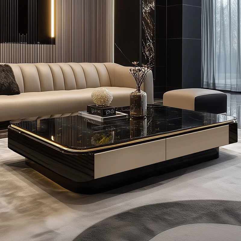 Modern minimalist black glass table with slate microcrystalline stone top by 𝕄𝕔 𝕋𝕙𝕖 𝔹𝕝𝕒𝕔𝕜 𝔻𝕚𝕒𝕞�