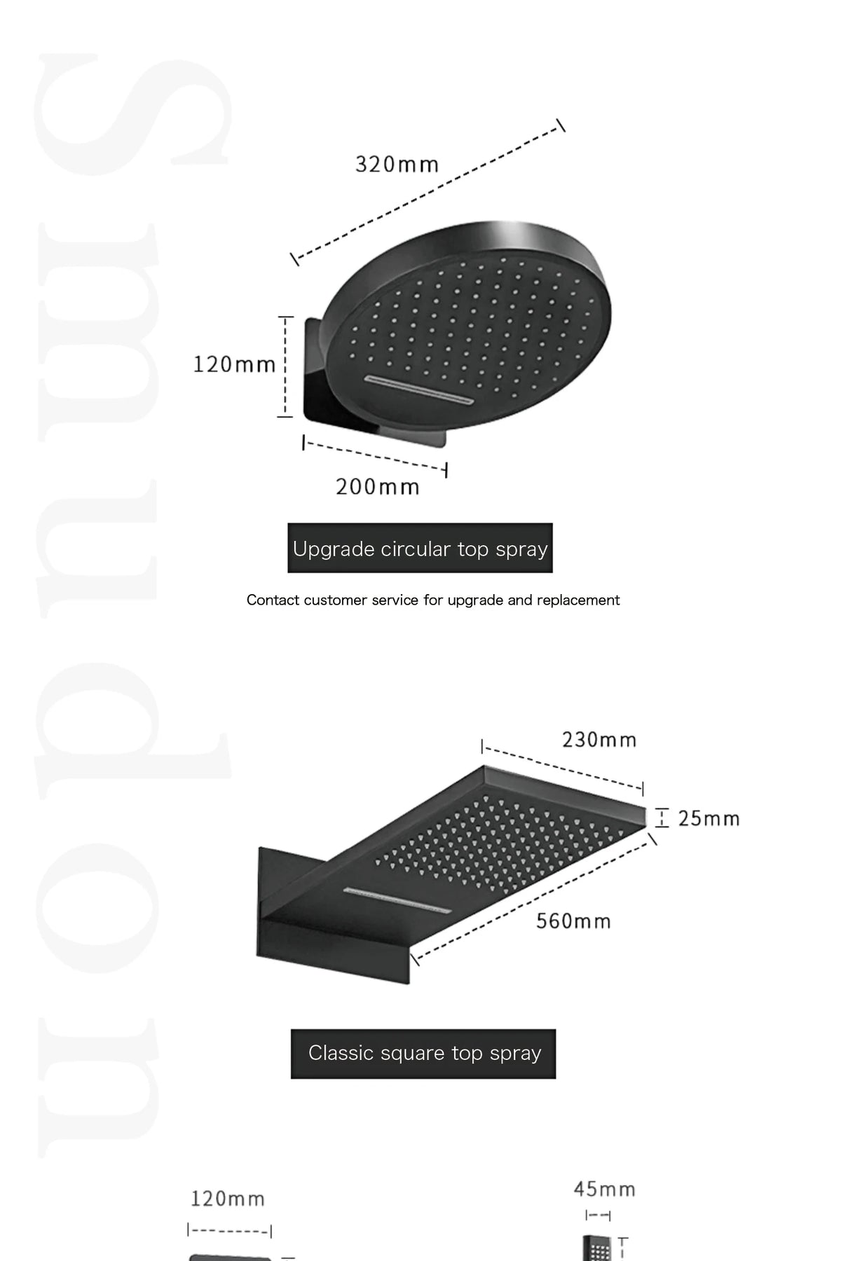 LED digital display shower system by MC THE BLACK DIAMOND showing dual hot and cold control with modern bathroom tap
