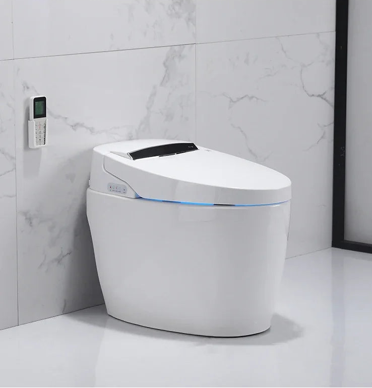 MC The Black Diamond smart toilet with voice control, fully automatic, instant hot water, and no water pressure limit.