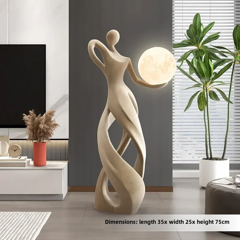 Modern flocking art statue sculpture by MC THE BLACK DIAMOND, featuring intricate detailing and contemporary home decor design