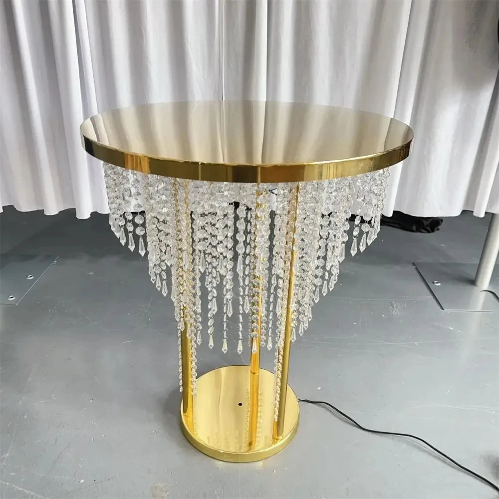 MC THE BLACK DIAMOND crystal bead curtain table for home decor, featuring elegant crystal beads and stylish design.