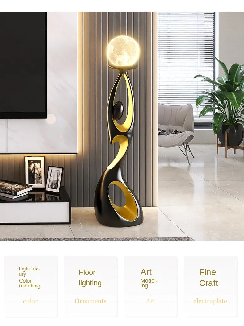 Resin abstract sculpture for home decor, modern living room floor ornament by 𝕄𝕔 𝕋𝕙𝕖 𝔹𝕝𝕒𝕔𝕜 𝔻𝕚𝕒𝕞