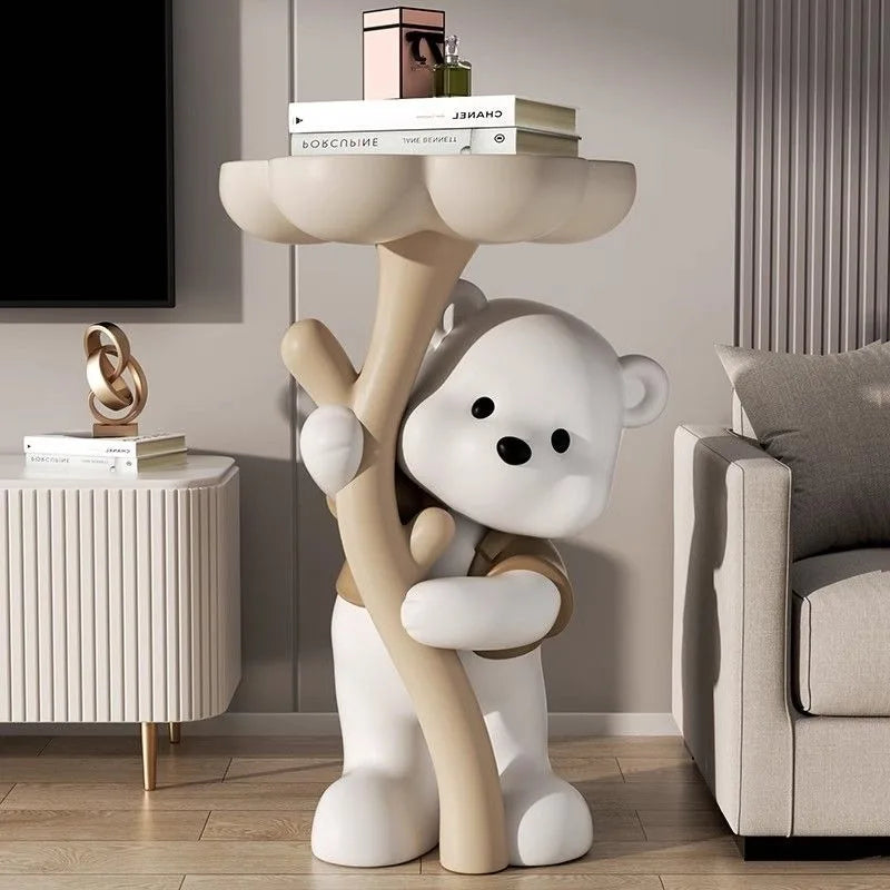 Modern bouquet bear coffee table by MC THE BLACK DIAMOND with a floral design, perfect for living room decor.