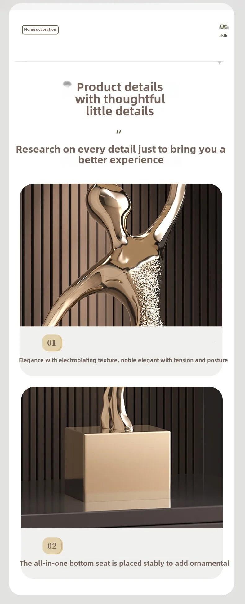 MC THE BLACK DIAMOND living room niche sculpture, decorative statue for interior decor, featuring intricate design and artistic detail.