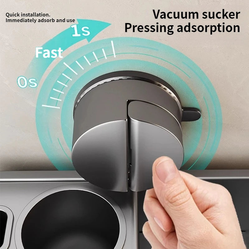 Wall-mounted bathroom brush holder by MC THE BLACK DIAMOND, featuring a sleek design and space for a bathroom brush.
