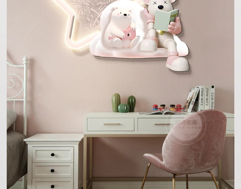 Children's room wall decoration poster by MC THE BLACK DIAMOND featuring colorful, playful printed artwork for kids' playroom decor.
