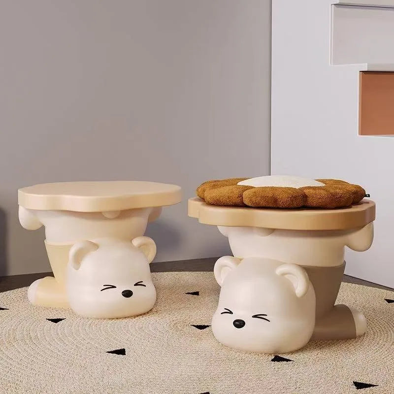 Cartoon household shoe cabinet side table by MC THE BLACK DIAMOND with storage compartments and playful design.