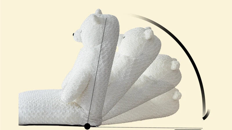 Comfortable plush bear-shaped sectional sofa by MC THE BLACK DIAMOND, ideal for cozy bedrooms and relaxing spaces.