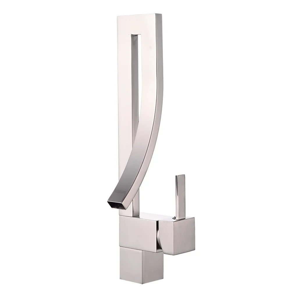 MC Elegant Brass Bathroom Square Basin Faucet for bath sinks, black finish, modern design from MC THE BLACK DIAMOND.