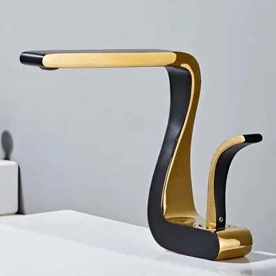 Retro single-hole bathroom sink faucet by MC THE BLACK DIAMOND featuring classic design and chrome finish.